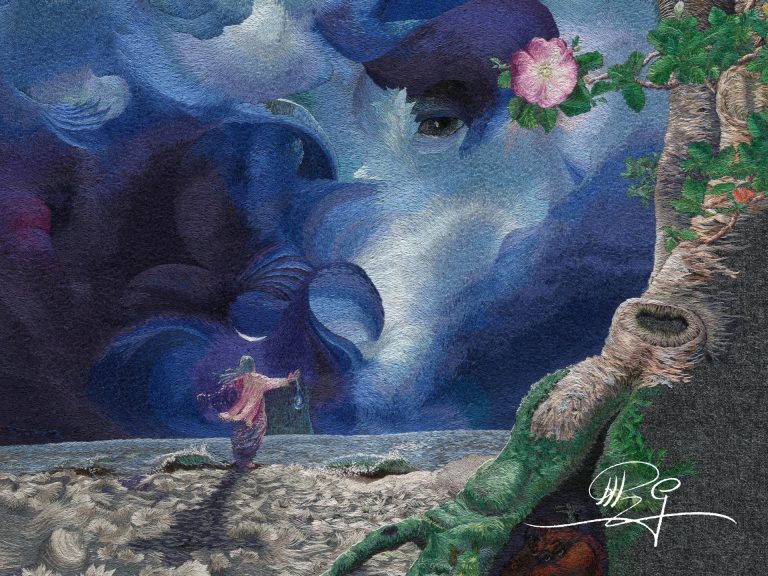 Bildende Kunst auf Textilien von Ortrud Philipp-Gutberlet